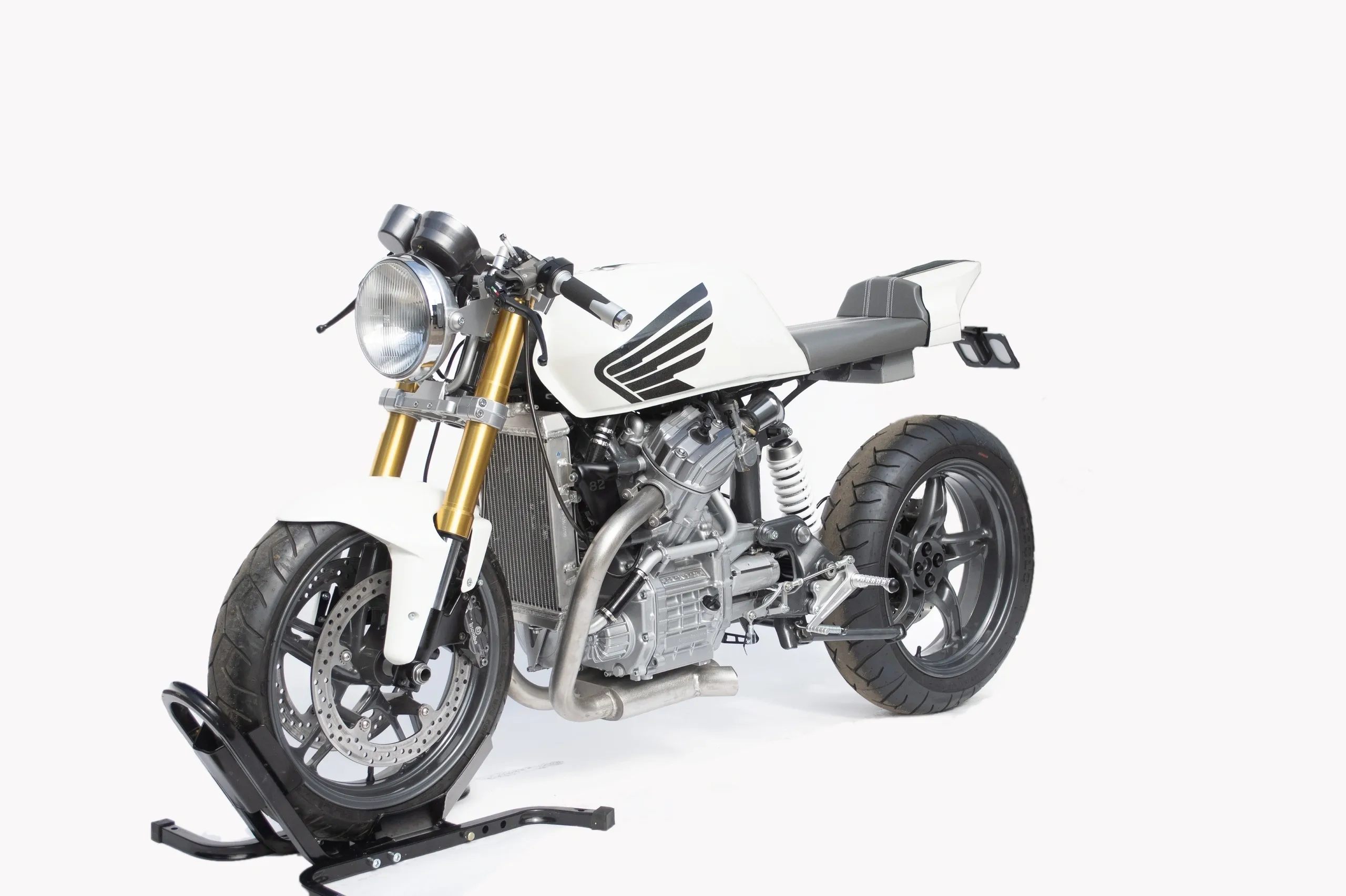 Kustom Choppers’ White 1982 Honda CX500 Cafe Racer